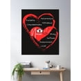 thumbnail image 2 of Nurse Shirt Inspirational Heart, Reliable Determined Motivated Loyal Strong Independent Compassionate Selfless Poster Wall Art, Modern Wall Decor, 16x24 UNFRAMED, 2 of 3