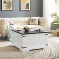 thumbnail image 5 of 2-Piece Modern Farmhouse Living Room Table Set, Barn Design Coffee Table & End Table, Center Table, Cocktail Table w/Hinged Lift Top for Living Room, 5 of 21