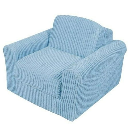 Chenille Suede - Kid's Chenille Chair Sleeper-Color:Blue