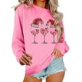 thumbnail image 2 of Sakmal Oversized Women Sweatshirts Lightweight Pink Christmas Graphic Sweatshirts Casual Fall Clothes 2025, 2 of 6