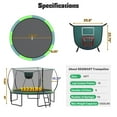thumbnail image 6 of 12FT Trampoline Outdoor with No-gap Design, SHINPT Trampoline for Kids Indoor, Outdoor Play Equipment with Basketball Hoop, Toddler Trampoline with Enclosure Net, Recreational Trampoline for Gift, 6 of 6