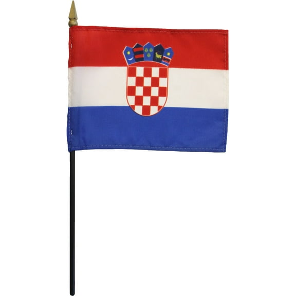 Croatia - 4"X6" Stick Flag