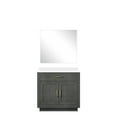 thumbnail image 2 of Cultured Marble Countertop Bath Vanity - 36 In. W X 22 D Black Oak With 34 Mirror In, 2 of 4
