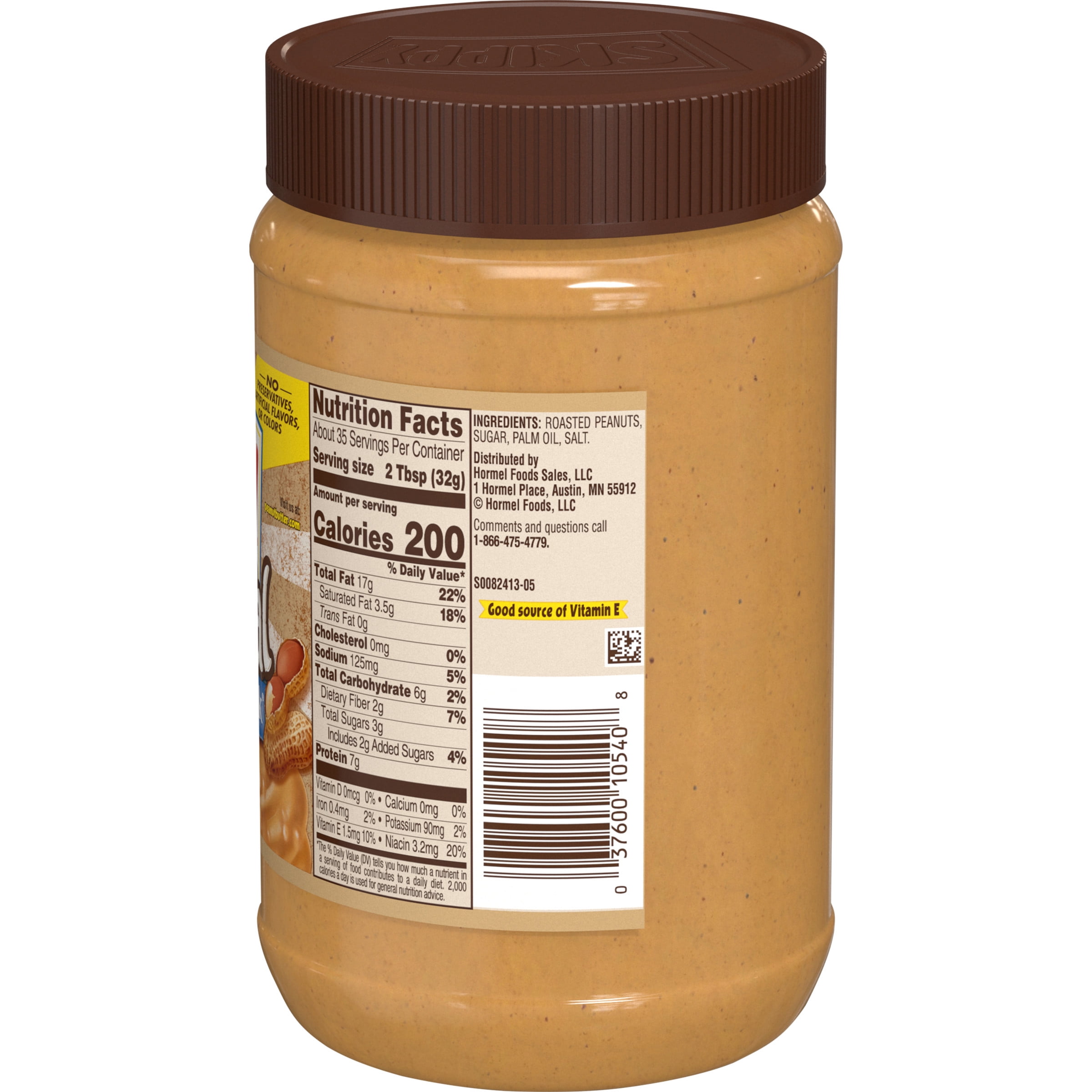 Skippy, Natural Peanut Butter Spread, 40 oz, Super Chunk - Walmart.com