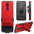 thumbnail image 7 of Compatible for Cricket Icon 3 Case, At&t Motivate 2 Case with Holster Belt Clip Heavy Duty Shockproof Protective Phone Cover with Kickstand [Red], 7 of 7