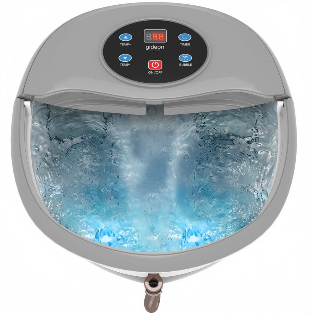 Gideon Luxury Therapeutic Heated Foot Spa Bath Massager with Lights and