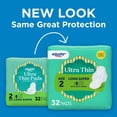 thumbnail image 3 of Equate Ultra Thin Pads with Flexi-Wings, Long Super Absorbency, Size 2, 32 Count, 3 of 12