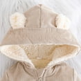thumbnail image 6 of Baby Boys Girls Winter Coat Bear Ear Cute Jackets for Baby Winter Coat Baby Girl Clothes Winter 9-12 Months, 6 of 7