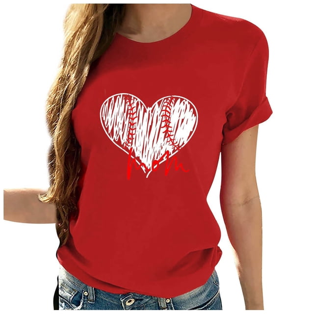 Birdeem Blouse T-Shirt à Manches Courtes Col Rond Imprimé Ample pour Femmes