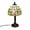A, variant on Bohemian Table Lamp, Flower Design Stained Glass Night Light, 14 inch Bronze Resin Base Retro Desktop Lamp for Bedroom, Living Room, Restaurant Farmhouse Decor