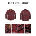 thumbnail image 6 of JMIERR Men Button Down Regular Fit Long Sleeve Plaid Flannel Casual Shirts, 6 of 6