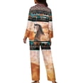 thumbnail image 5 of Kuiaobaty Aztec Horse Print Pajamas for Women Southwest American Tribal Homewear Sleepwear Comfy Loungewear Soft Bedroom Costume Casual Daily Wear Nightwear Sets, M, 5 of 7