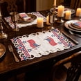 thumbnail image 4 of Cififendec 4th of July Embroidered Placemat, 17.72"×11.81", Patriotic Hollow Butterfly Star Table Mat for Independence Day Dining Table and Home Decor, 4 of 5