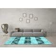 thumbnail image 3 of Ahgly Company Indoor Round Abstract Light Blue Contemporary Area Rugs, 4' Round, 3 of 4