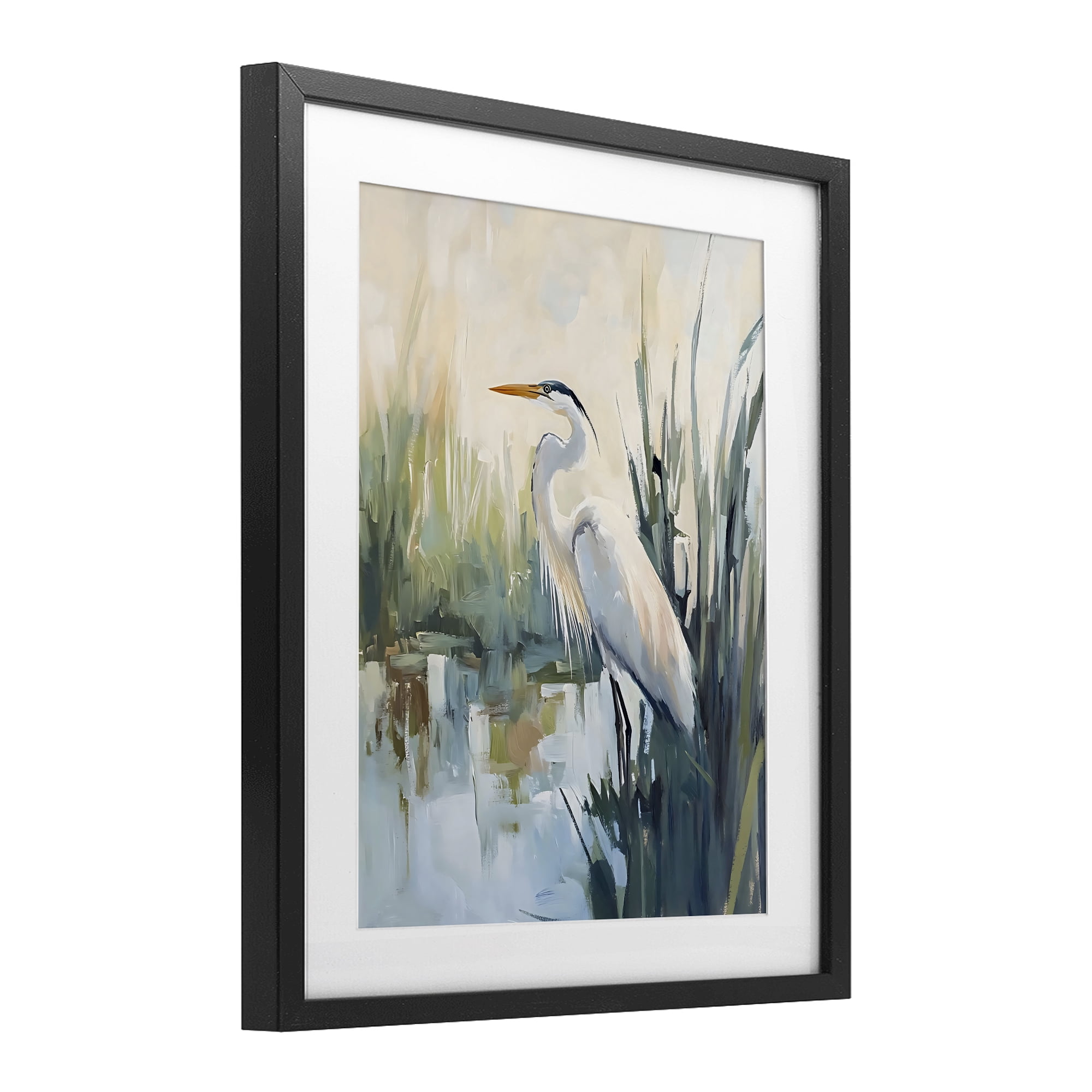 Stupell Industries King Of The Marsh Black Framed Print Under Glass, design by Creative Studio