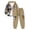 Khaki, variant on PureChapter Boys Clothing Sets Plaid Color Block Hooded Button Jacket & Jogger Pants 2-Piece Casual Outfits for Kids 7-15 Years