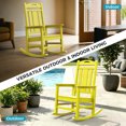 thumbnail image 7 of Oversized HDPE Outdoor Rocking Chair, All-Weather High Back Porch Rocker, Yellow, 7 of 7
