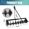 thumbnail image 3 of 32" Tow Behind Spike Aerator, Tractor Lawn Aerator with 8 Steel Spike Disks for Lawn, Farm, Planting, Black, 3 of 9