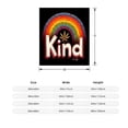 thumbnail image 3 of Durable Soft & Warm Flannel Blanket - Cozy Rainbow Pattern Design for Sofa Travel Bed & Chair - Perfect for Positivity, 3 of 5