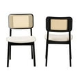 thumbnail image 3 of Baxton Studio Dannon Cream Fabric and Black Wood 2-Piece Dining Chair Set, 3 of 9