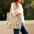 thumbnail image 3 of allydrew Zippered Canvas Tote Bag, Reusable Grocery Shopping Bag, Dinosaurs, 3 of 4