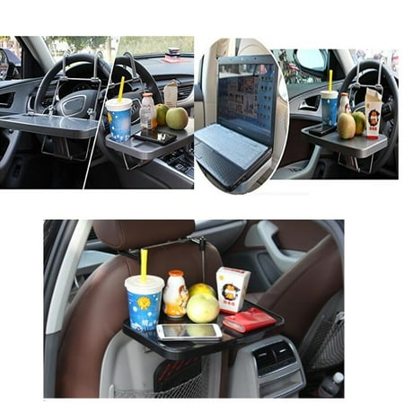 Foldable Car Laptop Desk Computer Fold Stand Steering Wheel Work