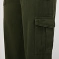 thumbnail image 6 of felwors Cargo Pants for Women High Waisted Casual Pants Baggy Stretchy Wide Leg Y2K Streetwear with 6 Pockets Green, L, 6 of 8