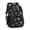 Mushroom and Star, variant on Mushroom and Psychedelic Black Backpack for School, Cute School Bag with Adjustable Shoulder Straps and Padded Back, 16.9"x12.6"x5.9"