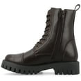 thumbnail image 3 of Journee Womens Aaley Combat Inside Zip Booties, Widths Available, 3 of 10