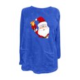 thumbnail image 4 of Viikei Christmas Sweaters for Women Plus Size Women's Round- Neck and Winter Loose Print Pocket Warm Long Sleeve Blouse Tops, 4 of 4