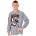 thumbnail image 4 of The Smurfs Kanji Keep Pushin Savage Men Big & Tall Long Sleeve Tee Brisco Brands 2X, 4 of 5