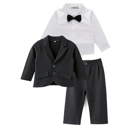Button Pants Tuxedo Suit StylesILove Baby Boy Tuxedo Formal Wear Suit 3-PC Shirt Pants and Jacket (18-24 Months) ()