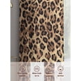 thumbnail image 6 of Leopard Printed Sheer Curtains 84 Inch Length 2 Panels Set Window Treatments, Modern Animals Textured Brown Rod Pocket Semi Curtains for Living Room/Bedroom/Kitchen Décor, 104"W x 84"L, 6 of 7