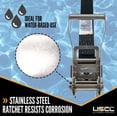 thumbnail image 3 of 2" x 10' Black Stainless Steel Ratchet Strap w/ Vinyl Coated S-Hooks, 3 of 5