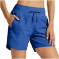 thumbnail image 2 of Yievot Running Shorts for Women UPF 50+ Quick Dry Summer Athletic Workout Gym Shorts with Zipper Pockets, 2 of 8