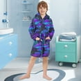thumbnail image 5 of FORMRS Niños Bathrobe Unisex Hooded Robe Soft Plush Pajamas Sleepwear, Size 7-9T, Night Mushrooms Pattern, 5 of 7
