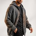 thumbnail image 4 of Ceisia Men's Hooded Button Down Knit Cardigan Long Sleeve Loose Casual Sweater Jacket With Side Pockets Gift, 4 of 6