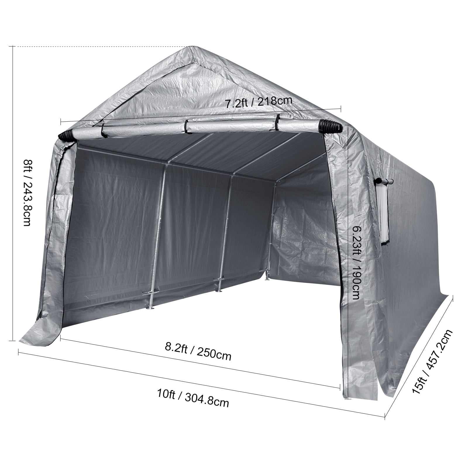 BENTISM Portable Outdoor Storage Shed with Bouncy Ball