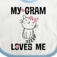 thumbnail image 4 of Inktastic My Gram Loves Me Girls Cat Girls Baby Bib, 4 of 4