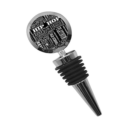 

KuzmarK Round Wine Bottle Stopper - Hip Hop