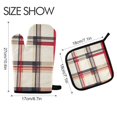 thumbnail image 2 of Yayeee Oven Mitts and Pot Holder Set of 2 Heat Resistant Kitchen Gloves Baking Hot Pad, Red Tartan, 2 of 5