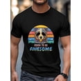 thumbnail image 4 of Men's T-Shirt,Short Sleeve Tee Shirt Casual Tops Abstract Retro Bear Crew Neck T Shirts for Men, 4 of 8