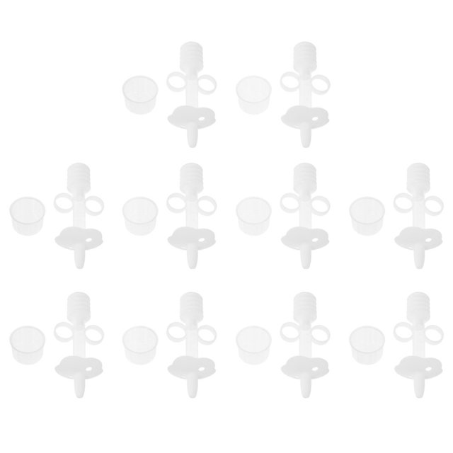 HLONK 10 Pcs Médicaments pour Bébé Anti-Étouffement Outils d'Alimentation (Blanc)