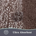 thumbnail image 6 of MeyJey Striped Microfiber Bath Rug Set Non-Slip, Brown, 4 Count, Machine Washable, 6 of 10