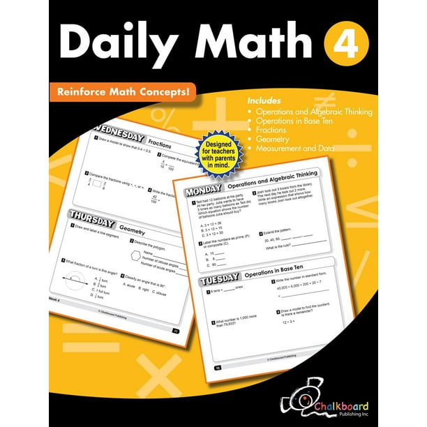 Chalkboard Publishing Workbooks Daily Math Grade 4 (Paperback