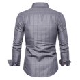 thumbnail image 3 of Camisa De Hombre Simple De Manga Larga Con Solapa Para Hombre, Ropa A Cuadros Para Jóvenes, Blusa De Negocios Likrtyny Caballero, 3 of 4