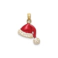 thumbnail image 3 of 14K Gold 3-D W/ Red And White Enamel Santa Hat Charm, 3 of 4