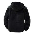 thumbnail image 4 of Men's Fuzzy Sherpa Coat Fleece Zip Up Hooded Jacket Black XL, 4 of 9