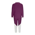 thumbnail image 5 of Ensemble pour Femmes, Col Rond Décontracté Couleur Unie Hiver Épais Velours Chaud, Veste d'Hiver pour Femmes, 5 of 5