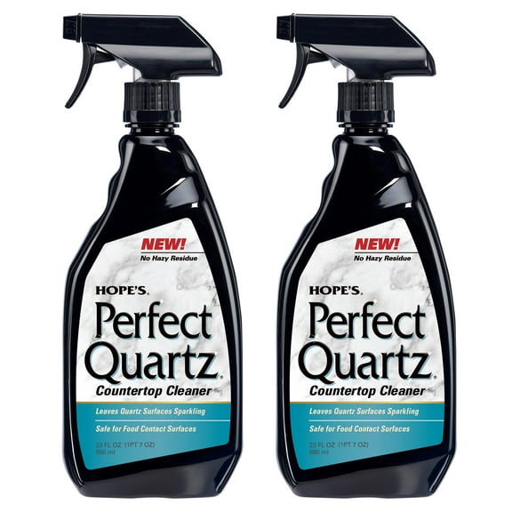 HOPE'S Perfect Quartz Countertop Cleaner, Streak-Free Quartz, Marble, Granite Counter Cleaner, 23 Fl Oz, Pack of 2